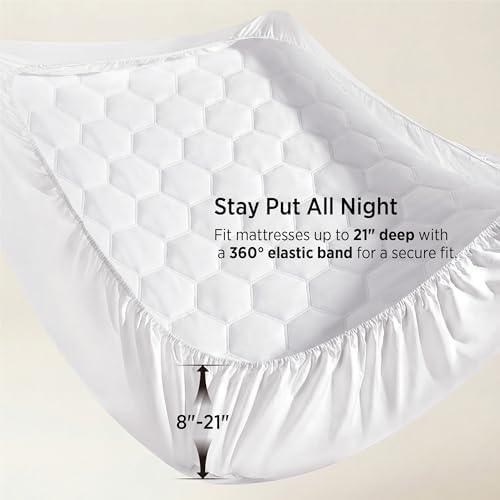 Bedsure Queen Mattress Pad, Mattress Topper - Image 3