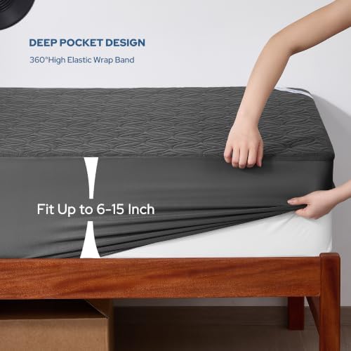 BEDLORE Waterproof Mattress Protector, Twin Size Mattress Pad - Image 4