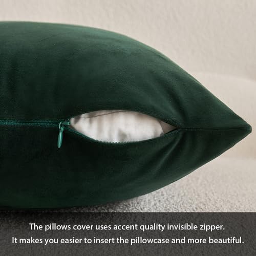 MIULEE 14x36 Inch Lumbar Long Velvet Throw Pillow Cover Set of 1 Army Green - Image 6