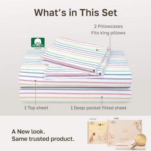 California Design Den Soft 100% Cotton King Bedsheets Set - Image 3