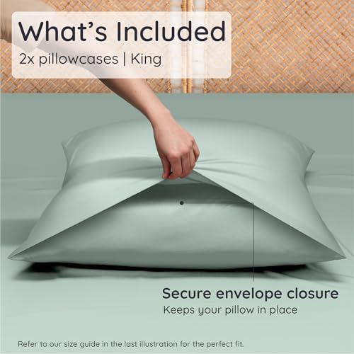 Bambaw 100% Viscose Derived from Bamboo Pillowcases King Size – Set of 2 King - Image 2