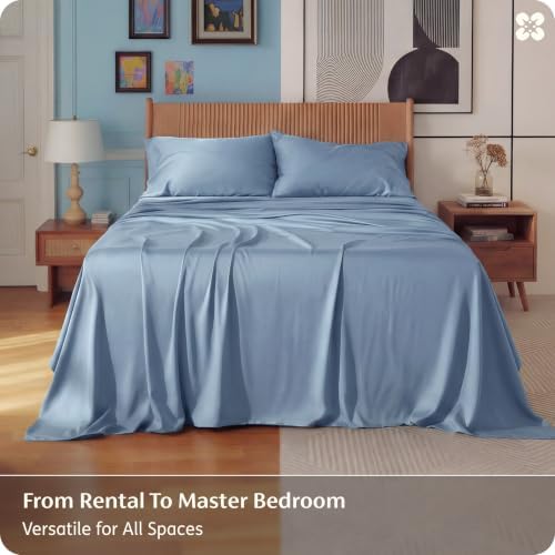 Bedsure PureWoven 100% Rayon Derived from Bamboo, King Size Sheets Set - Image 5