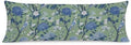 Blue and Green Chinoiserie Hydrangea Floral Bird 20x54 Body Pillow Cover by PIUD