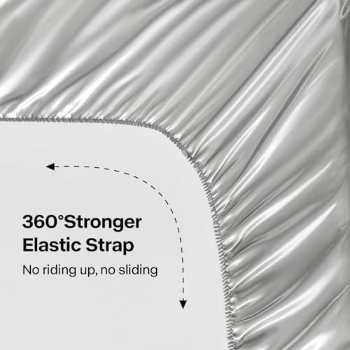 BEDELITE Satin Sheets King Size Bed Set, 4 Pieces - Image 4
