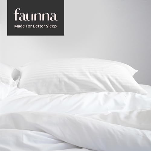 FAUNNA 600TC 100% Cotton Pillow Protectors, Queen Size, 6 Pack - Image 7