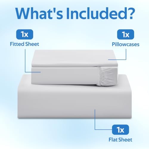 Cooling Sheet Queen Size Set 3 Pieces, Double-Sided Cooling Bed Sheets - Image 2