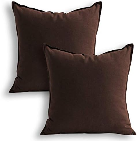 Jeanerlor Set of 2 Decorative Cotton Linen Chair Throw Pillow Case, Sofa by Jeanerlor