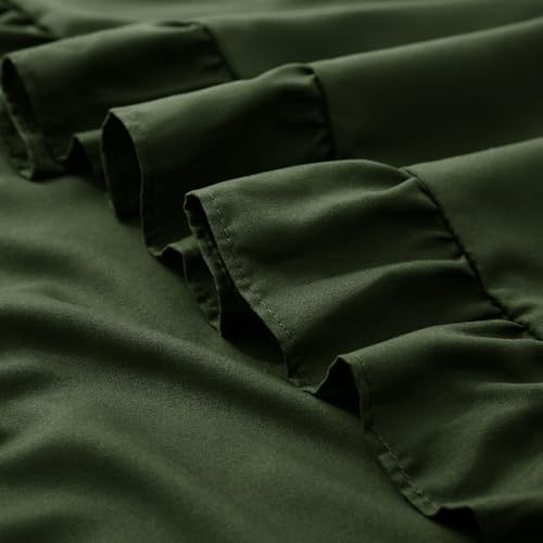 KKJIAF 2 Pack Ruffle Pillow Cases 26x26 Inches, Olive Green - Image 7