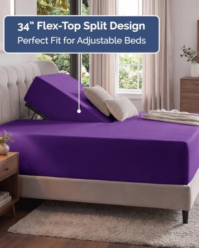 CGK Linens Extra Deep Flex Top Split Head King Fitted Sheet Only - Image 3
