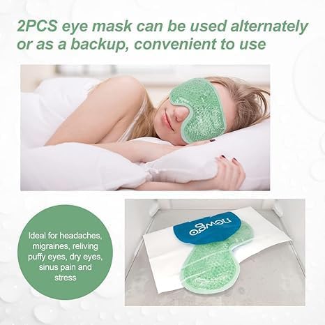 NEWGO Cooling Eye Mask for After Surgery, Face Ice Pack, 2 Pack - Image 5