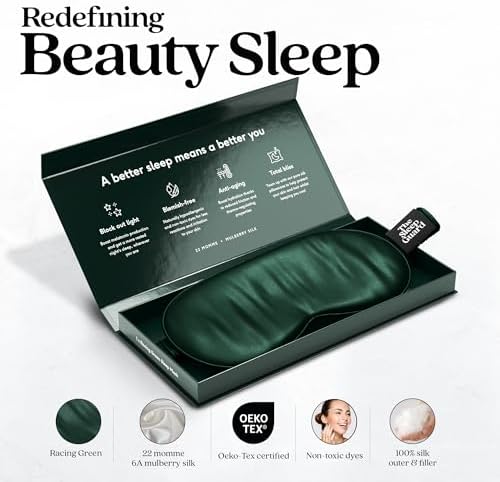 TheSleepGuard Pure Silk Sleep Mask Light Blocking Travel Essentials. Eye Masks - Image 2