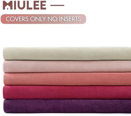 MIULEE Pink Chenille Couch Throw Pillow Covers - Image 6