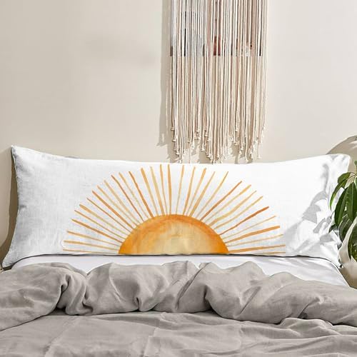 Boho Sun Sunshine 20x54 inches Body Pillow Decorations Cover Case, Modern Boho - Image 4