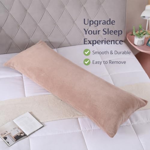evolive Plush Soft Body Pillow Cover 21"x54", Hidden Zipper - Image 6