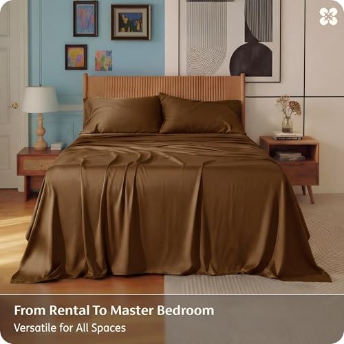 Bedsure PureWoven Rayon Derived from Bamboo, California King Sheet Sets - Image 5