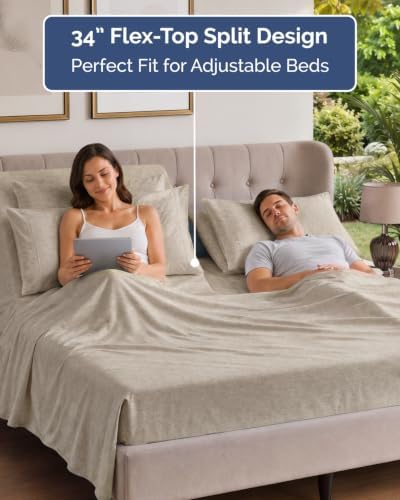 Flex Top Split Head King 6 Piece Sheet Set - Image 3