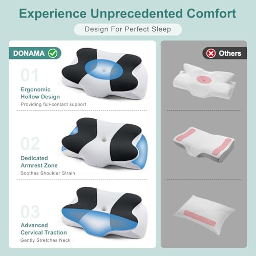 DONAMA Cervical Pillow Ergonomic Memory Foam Pillow - Image 3