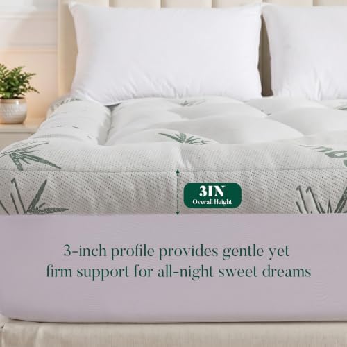 Ubauba 3 inch Memory Foam Mattress Topper King Size - Image 6