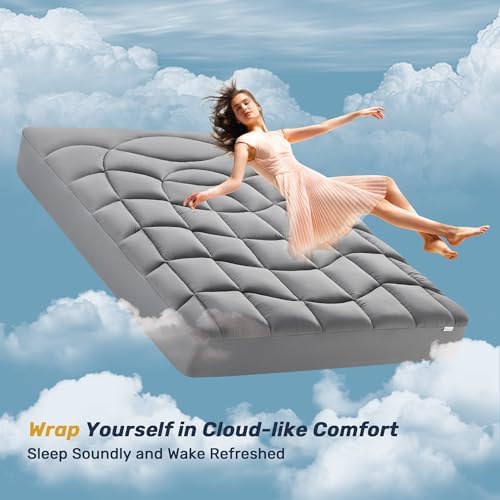 Unikome Waterproof Quenn Mattress Pad, Soft Breathable Bed Cover - Image 2