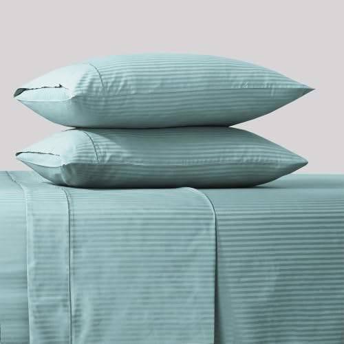 Feather & Stitch 100% Cotton Sateen 500 TC Split King Size Bed Sheet Set - Image 4