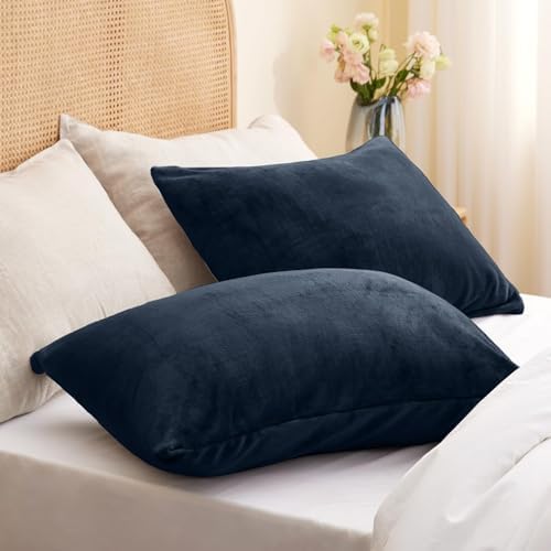 BEDELITE Flannel King Size Pillow Cases Set of 2, 20x36 Inches - Image 2
