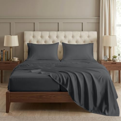 LANE LINEN Split King Sheet Sets Adjustable Bed Sateen Weave by LaneLinen