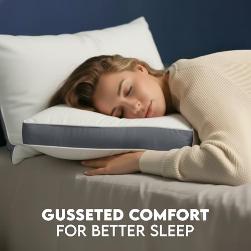 Utopia Bedding Gusset Bed Pillow, Hotel Pillows King Size Set of 2 - Image 5