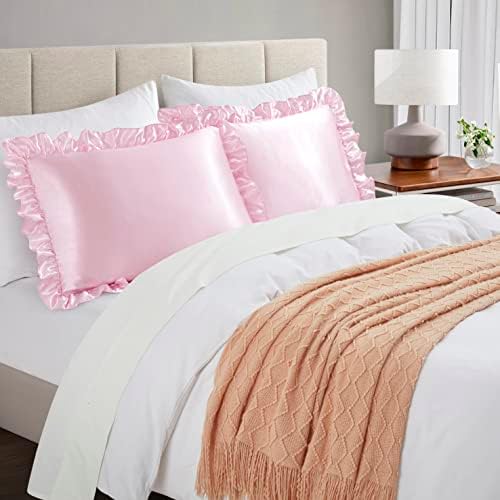 Silky Satin Ruffled Pillow Cases - Image 2