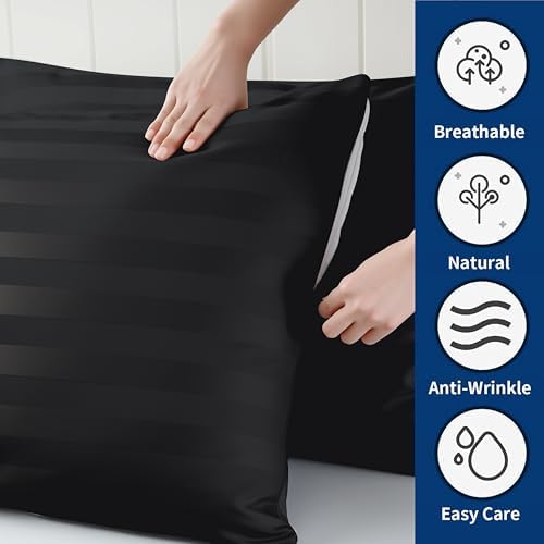 Pillow Cases Standard Size, 100% Egyptian Cotton Pillow Protectors - Image 2