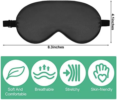 Geyoga 6pc Silk Sleep Mask, Taro Purple - Image 2
