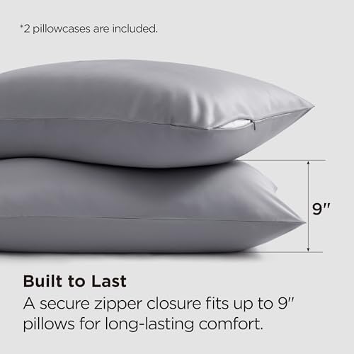 Bedsure Zipper Pillow Cases Queen Size from Rayon Derived from Bamboo - Image 4