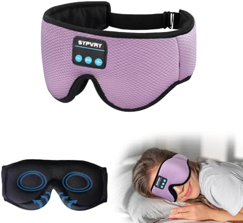 Sleep Mask Bluetooth Headphones Soft Wireless Headband Eye Mask Blackout by SYPVRY