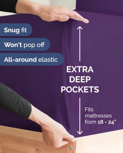CGK Linens 2 Pack Extra Deep Twin Fitted Sheets - Image 2