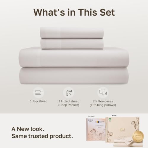 California Design Den 100% Organic Cotton California King Sheets Set - Image 3