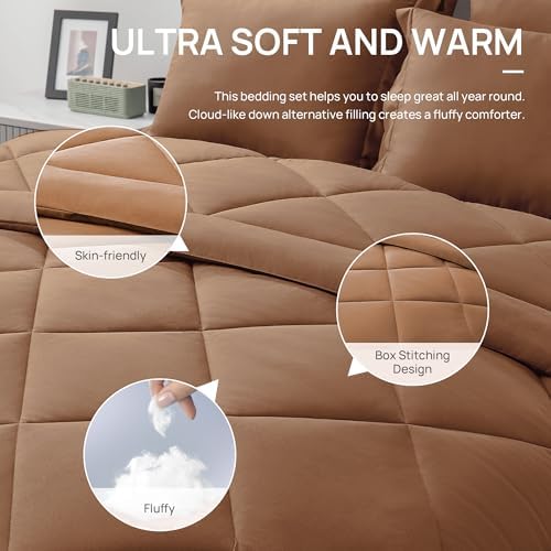 Love's cabin Oversized Queen Comforter Set, 7 Pieces Bed in a Bag, All Season - Image 5