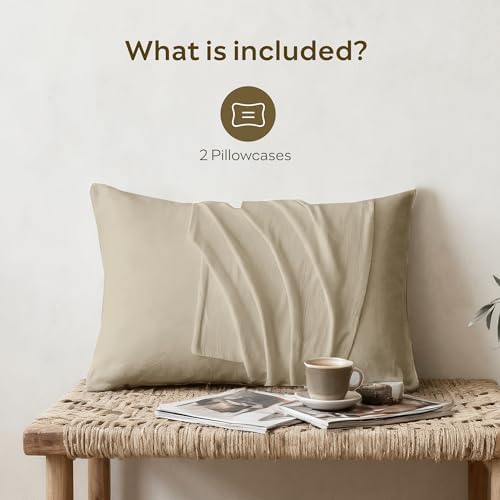 JELLYMONI 100% Washed Cotton Pillowcases, Envelope Closure 2-Pack - Image 6