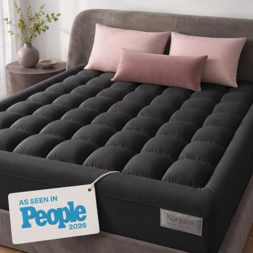 Niagara Sleep Solution 100% Cotton Top Queen Size Mattress Pad, Pillow Top by NiagaraSleepSolution