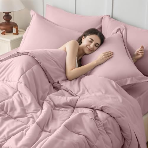JOLLYVOGUE Twin Comforter Set, Ultra-Soft Bed in a Bag Twin Size 5 Pieces - Image 6