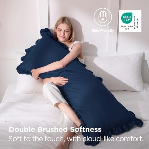 Bedsure Ruffle Body Pillow Cover - Image 2