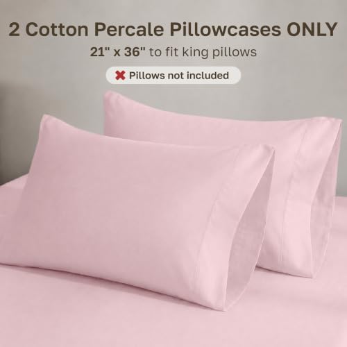California Design Den 100% Organic Cotton 2-Pack King Size Pillowcase - Image 3