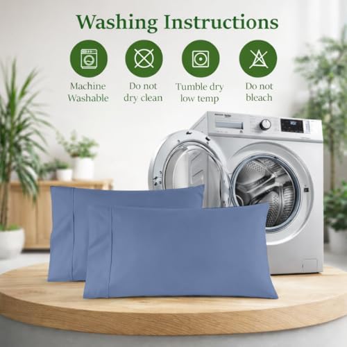 Cotton Delight 100% Organic Cotton King Pillowcases Set of 2 – 600 Thread Count - Image 6