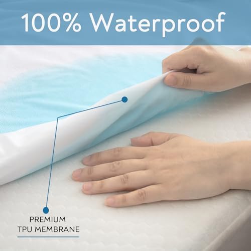 Crib Mattress Protector Waterproof, Absorbent Fitted Sheet - Image 3
