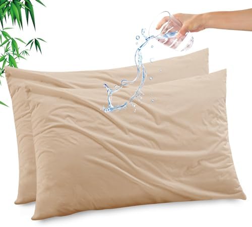 Gogreen Bamboo Rayon Waterproof Pillow Protector, Breathable Pillow Cover by GOGREEN