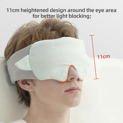 Mint Green Sheep Sleep Mask Breathable Blackout Eye Mask - Image 6