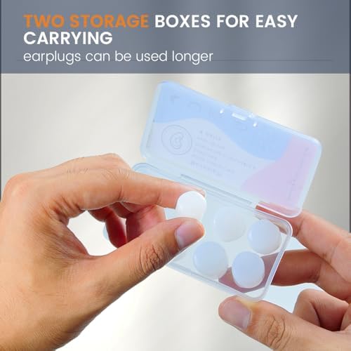 Silicone Ear Plugs for Sleeping Swimming, Reusable Moldable Noise Cancelling - Image 5