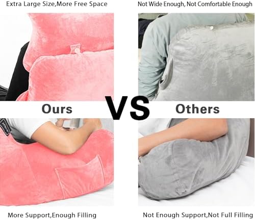 SLIGUY Reading Pillow for Sitting in Bed Couch Adult, Back Pillow - Image 3