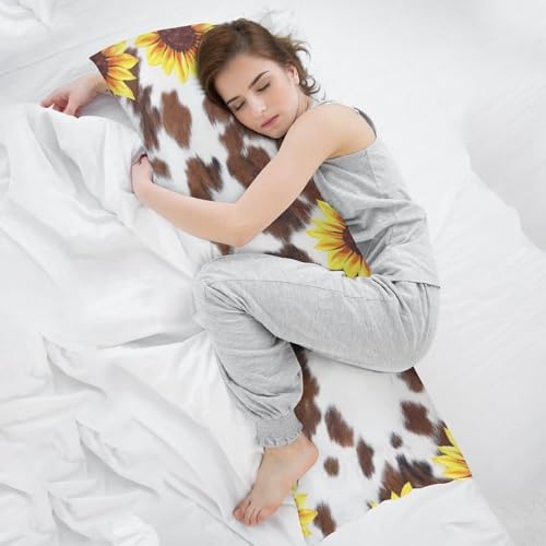 Cowhide Sunflower Body Pillow Cover Pillowcase - Image 7