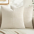 MIULEE Cream White Decorative Throw Pillow Covers by MIULEE