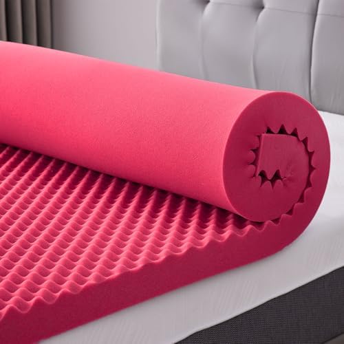 SINWEEK 2 Inch Egg Crate Memory Foam Mattress Topper Twin Size, Soft Mattress by SINWEEK