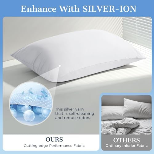 Cooling Pillow Cases 2 Pack Standard Size Cooling Pillowcases - Image 6